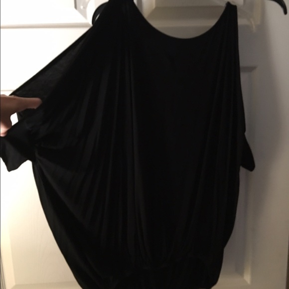 Cold shoulder black top