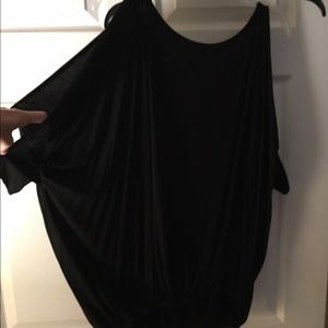 Cold shoulder black top