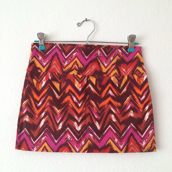 Print mini skirt