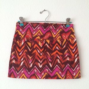 Print mini skirt