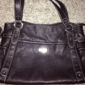 Chocolate Brown faux leather purse