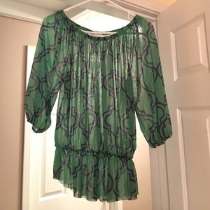 New York & Co sheer blouse, 1/2 sleeve
