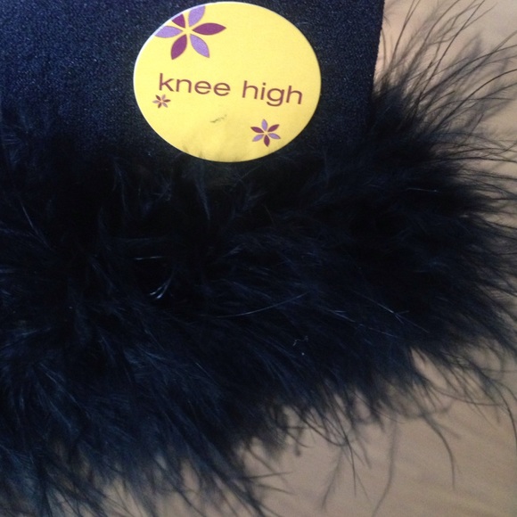 Free w/ bundle Knee high fuzzy top tights - Picture 3 of 3