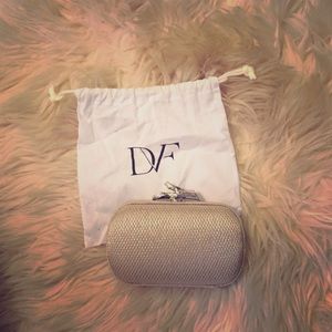 DVF Lyntton small leather clutch