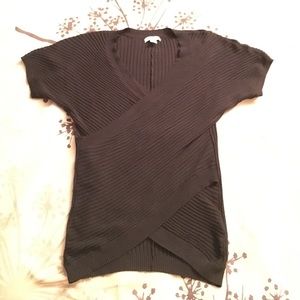 NY & Co faux-wrap knit top