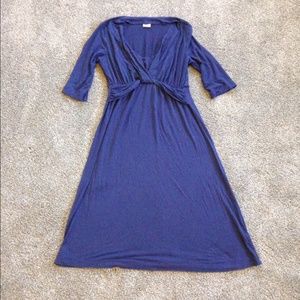 Japanese Weekend Navy Maternity/Nursing Dress