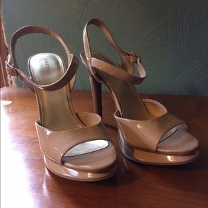 Nude paten heels