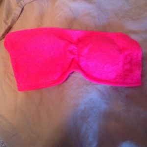 Hot pink lace bandeau