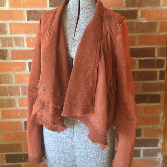 Free People distressed rust jacket
