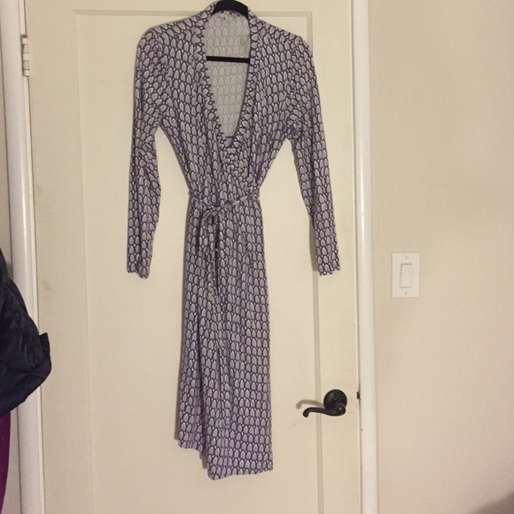 Long sleeve wrap dress