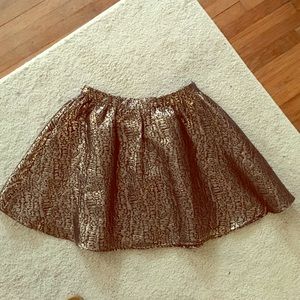 Gold metallic skirt