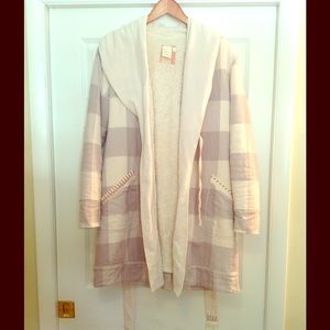 Eloise Flannel Plaid Sherpa Robe Medium