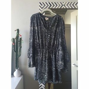 Parker Double Flare Sleeve Dress