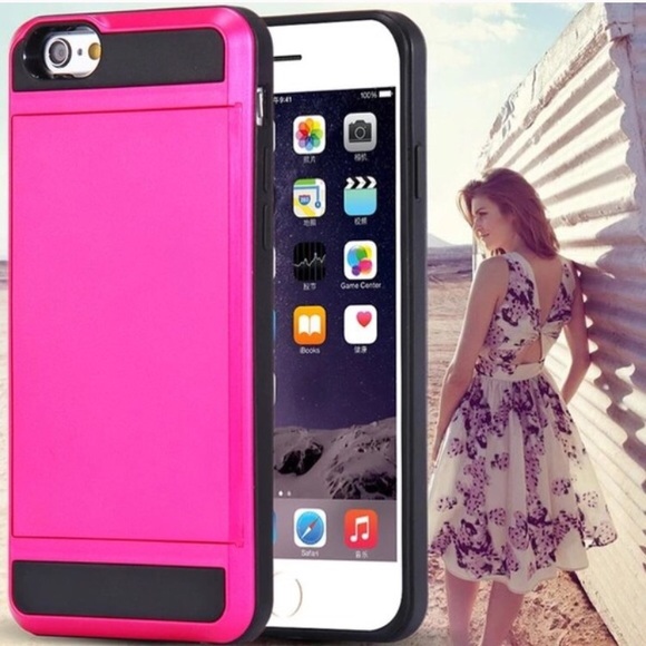 iPhone Accessories - 🇺🇸SALE🇺🇸 iPhone 6/6s Plus Card Case (FUCHSIA)
