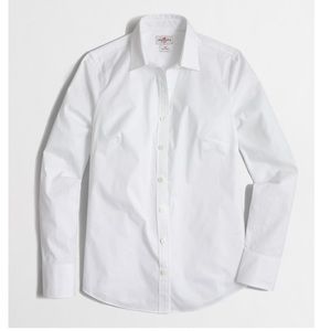 J Crew Classic Button Down White Shirt
