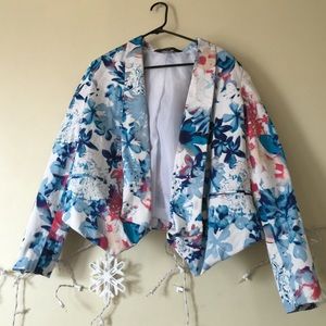 Mossimo floral tuxedo blazer