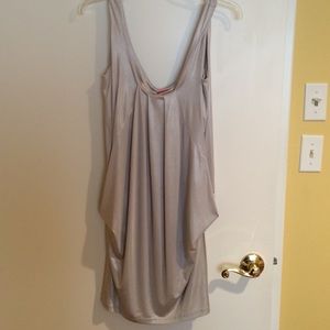 Pookie & Sebastian metallic jersey drape dress