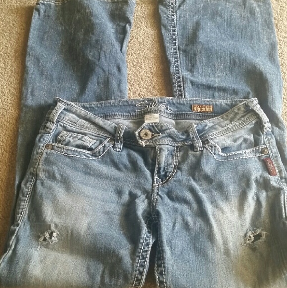 Women's silver Jeans