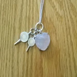 Coach quartz heart and key necklace, like new