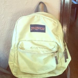 pale yellow backpack