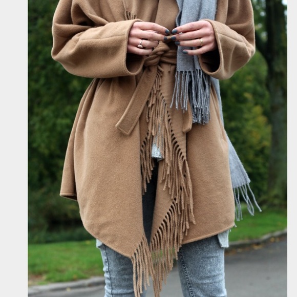 SOLD OUT camel fringe coat