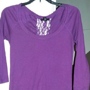 Purplish color 3/4 sleeve top
