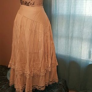 Cream Ruffled Lane Bryant Maxi Skirt NEW LISTING!