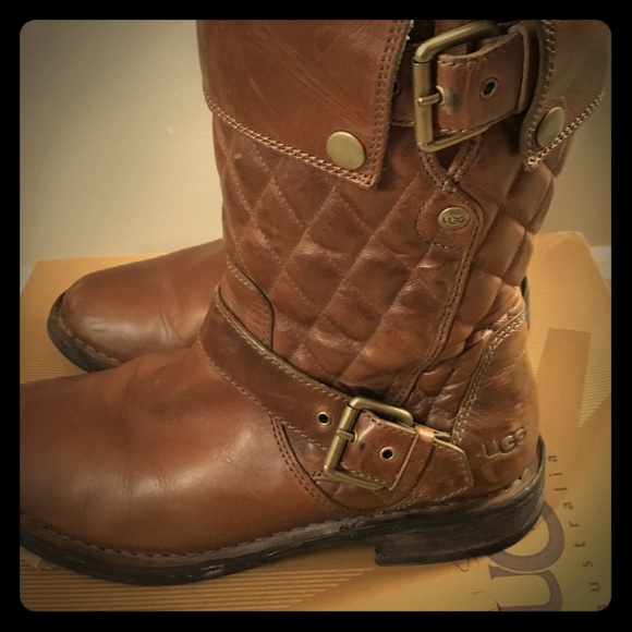 Ugg Australia authentic leather moto boots!!!