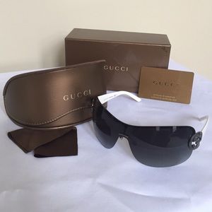 New in box! Gucci Sunglasses with White Arms