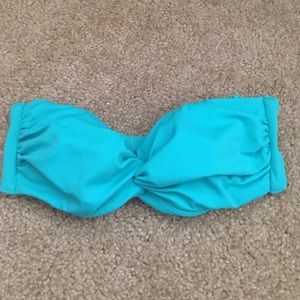 Victoria's Secret aqua bandeau swim top. NWOT