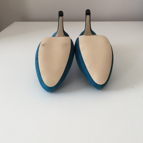 New in Box Teal Shoedazzle Platform Pumps - Picture 4 of 4