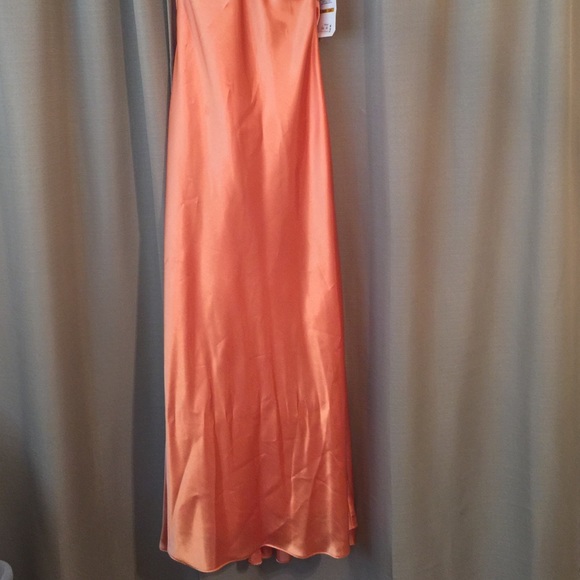 Morgan&Co Orange Full Length Beaded Gown - Picture 2 of 4