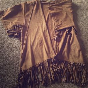Hollister Brand Faux Suede Kimono!