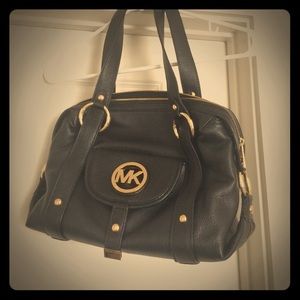 Michael Kors black leather bag