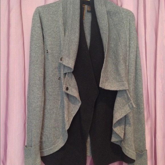 Jamison Wool Cashmere Ruffle Cardigan Small - Picture 3 of 4