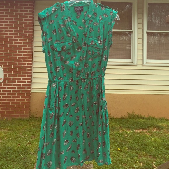 Green floral sundress
