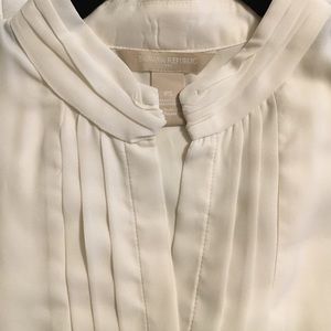Banana Republic White Dress Blouse Small Petite