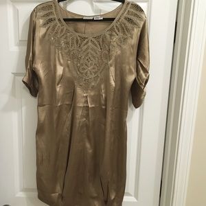 Gold shift Dress