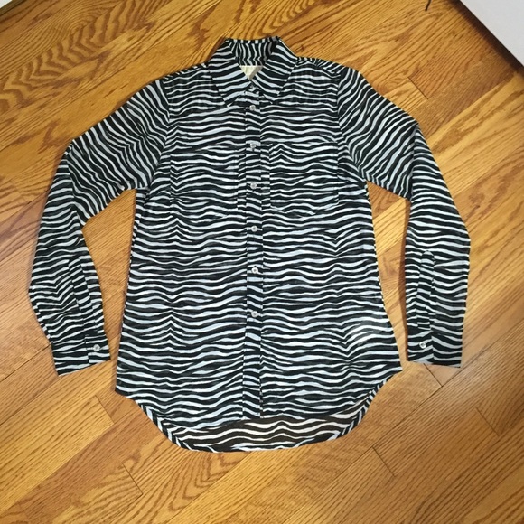 Michael Kors- zebra button up - Picture 1 of 4