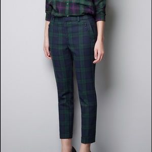 Zara tartan trousers