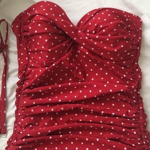 Polka-dot vintage one piece swimsuit