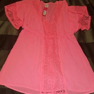 NWT bright pink cover up