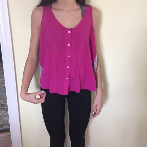 PINK AND GREY TANK TOP - Picture 1 of 2