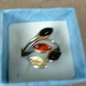 Baltic amber ring