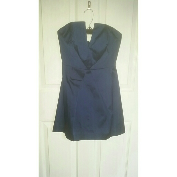 Nasty Gal Navy Blue Strapless Dress