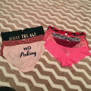 Pink/VS panties size large