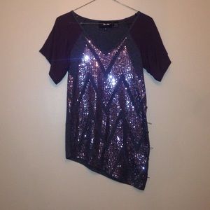 sparkly vneck shirt