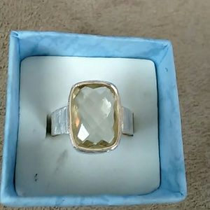 5 carat white topaz ring