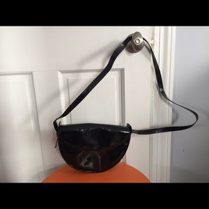 Black Patent Ferragamo Shoulder Bag