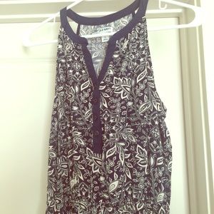 Blue and white maxi dress